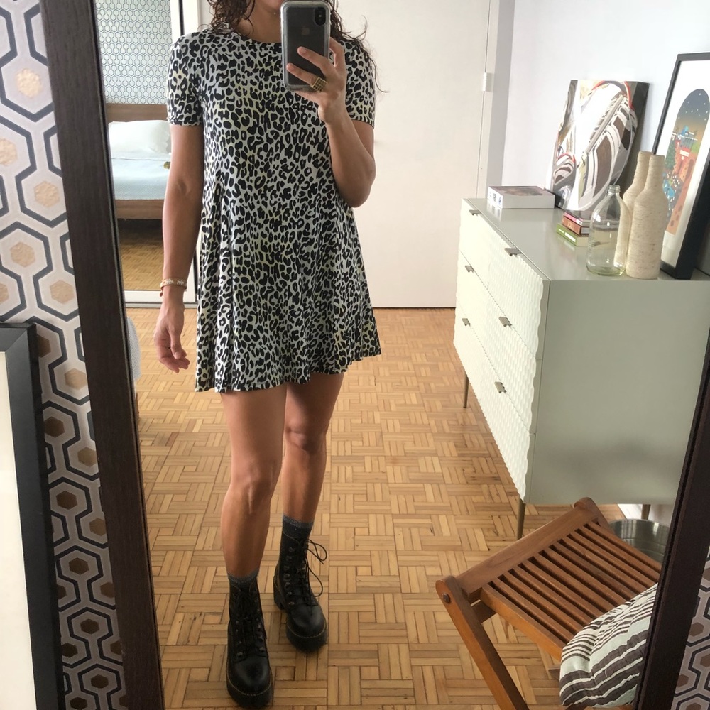 Zara’s Leopard animal print mini dress